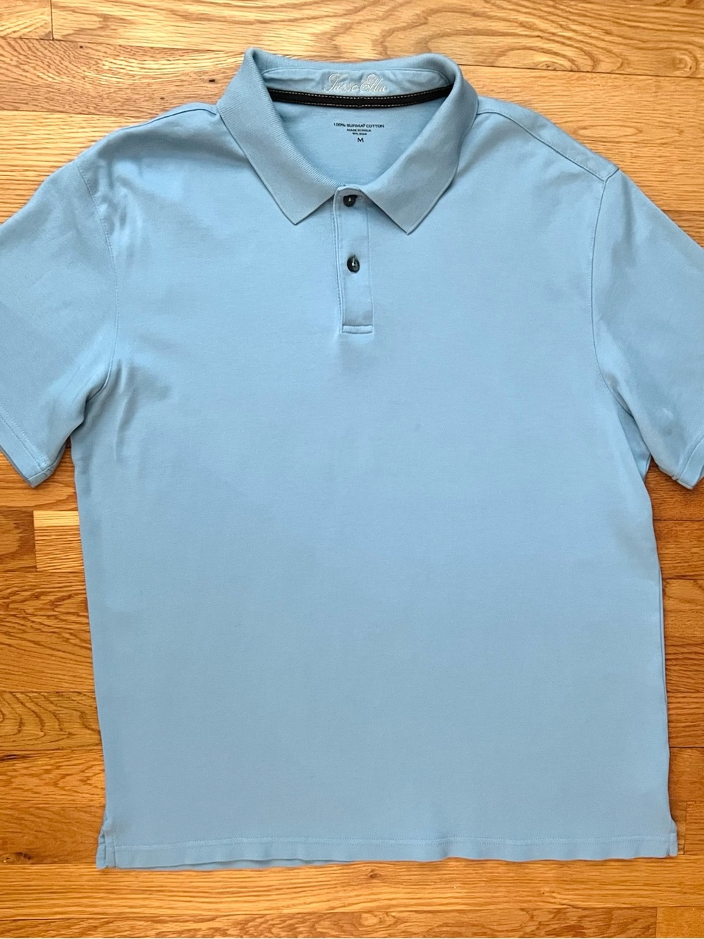 Tasso Elba Men's Light Blue Polo Shirt (M) Excellent Condition